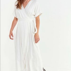 UO Gabrielle linen wrap dress